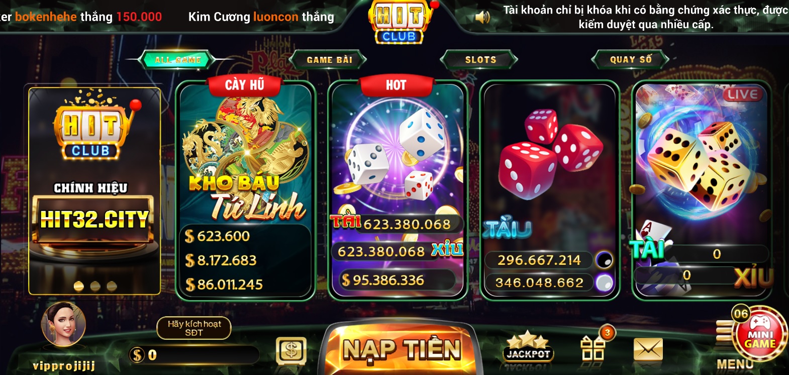 Điều khoản khuyến mãi khi chơi tại Hitclub